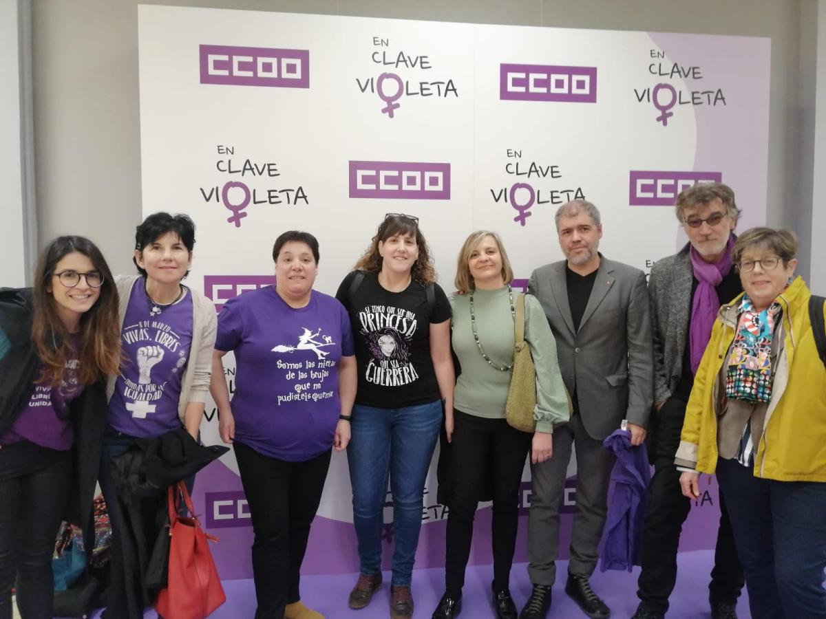 Nuestros compaer@s de CCOO Navarra participaron en el acto de En Clave Violeta celebrado ayer en Madrid