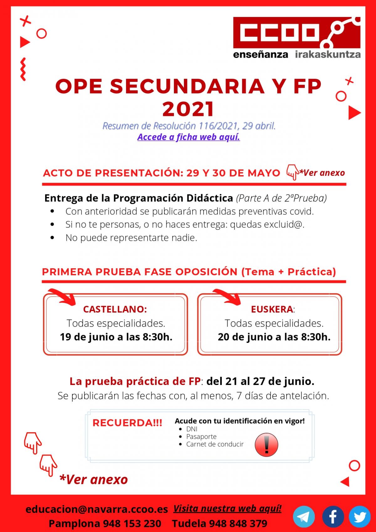 OPE Secundaria y FP